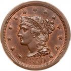 1850 N-21 R1 PCGS graded MS65 Red & Brown, CAC Approved