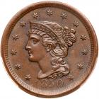 1850 N-21/10 R1 PCGS graded MS64 Brown, CAC Approved