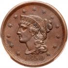 1850 N-28 R3 PCGS graded MS62 Brown, CAC Approved