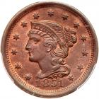 1851 N-10 R1 PCGS graded MS63 Red & Brown