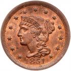 1851 N-15 R2 PCGS graded MS64 Red & Brown