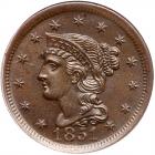 1851 N-19 R3 Second 1 Repunched PCGS graded MS65 Brown