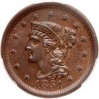 1851 N-24/32 N-3 PCGS graded MS63 Brown, CAC Approved