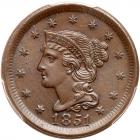 1851 N-45 R4 PCGS graded MS64 Brown, CAC Approved