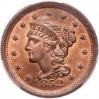 1852 N-12/13 R1 Repunched 18 PCGS graded MS65+ Red & Brown