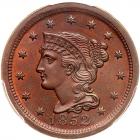 1852 N-14 R1 Repunched Date PCGS graded MS64 Red & Brown, CAC Approved