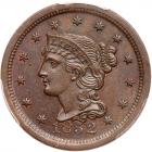 1852 N-18 R3 PCGS graded MS64 Brown, CAC Approved