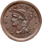 1852 N-23 R5 PCGS graded MS65 Brown, CAC Approved