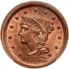1853 N-1 R2 PCGS graded MS65 Red & Brown, CAC Approved