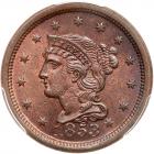 1853 N-10 R1 Repunched 18 PCGS graded MS63 Red & Brown