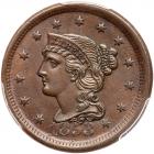 1853 N-19 R1 Repunched 853 PCGS graded MS62 Brown, CAC Approved