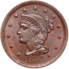 1854 N-23 R2 PCGS graded MS66 Brown, CAC Approved