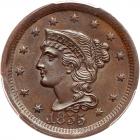 1855 N-8 R3 Upright 55 PCGS graded MS63 Brown, CAC Approved