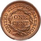 1856 N-1 R1 Italic 5 PCGS graded MS63 Red & Brown, CAC Approved - 2