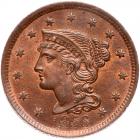 1856 N-21 R2- Italic 5 PCGS graded MS64+ Red & Brown, CAC Approved