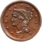 1856 N-22 R5 Italic 5 PCGS graded MS63 Brown