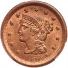 1857 N-1 R1 Large Date PCGS graded MS64 Red & Brown, CAC Approved