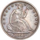 1853 Liberty Seated 50C. Arrows & Rays