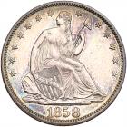 1858 Liberty Seated 50C