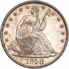 1858-O Liberty Seated 50C