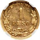 Mexico. Peso, 1872-Mo M/C NGC Unc - 2