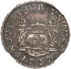 Mexico. 2 Reales, 1737/3-Mo MF NGC EF