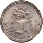 Mexico. 25 Centavos, 1874/3-Mo B NGC MS61