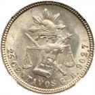 Mexico. 25 Centavos, 1886-Go R NGC MS65