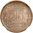 Mexico. 20 Centavos, 1919-M NGC MS64