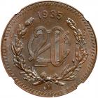 Mexico. 20 Centavos, 1935-Mo NGC MS64 BR