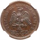 Mexico: Aguascalientes. 20 Centavos, 1915 NGC AU58 BR - 2