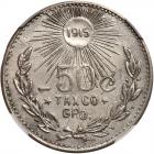 Mexico: Guerrero. 50 Centavos, 1915 NGC About Unc