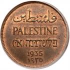 Palestine. Mil, 1935 PCGS MS64 RB