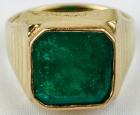 Gent's Vintage 14K Yellow Gold and Emerald Ring