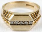 Gent's 14K Gold and Diamond Ring