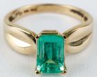 Lady's 14K Yellow Gold Emerald Solitaire