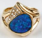 14K Yellow Gold and Opal Ring