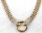 14K Yellow Gold Panther Head Necklace