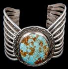 Exceptional Navajo Sterling Silver and Turquoise Bracelet