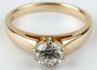 Diamond and 14K Yellow Gold Solitaire