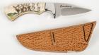 Beauchamp Premium Hunting Knife with Superb Etched Handle of Whitetail Deer