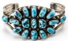 Sterlng Silver Bracelet With Turquoise Nuggets by Verdy Jake