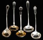 5 Beautiful Sterling Silver Punch Ladles