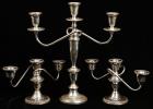 3 Sterling Silver Candleabras, Towle and Rogers