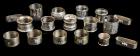 Handsome Mix of 17 Different Sterling Silver Napkin Rings