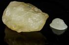 Large Libyan Glass Nugget and Carved Scarab