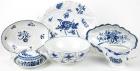 Worcester Blue & White Porcelain, First Period ca. 1765, Rare Collection of Larger Serving Pieces