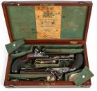 Cased Set of English Flintlock Pistols