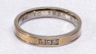 Delicate Two-Tone 18 Kt. Gold and Diamond Band