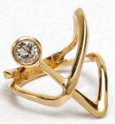 Abstract Design Gold and Diamond Ring